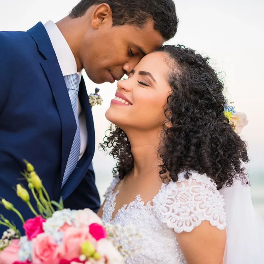 Couple - Relationship, Bride, Smiling, Married, Newlywed